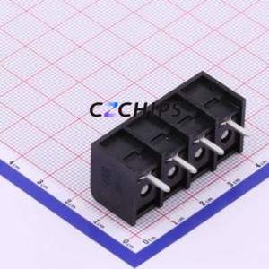 DBT50B-9.5-4P-BK-P Barrier Terminal Block Through hole Component (THT),P=9.5mm Connector Three Sides 9.5mm 1x4P Edge Pin - Product Image 2