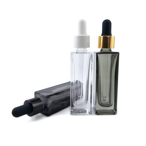 Noir Rectangulaire rectangle givré <span class=keywords><strong>10</strong></span> <span class=keywords><strong>ml</strong></span> 30ml 2oz plat épaule carré d'olive en <span class=keywords><strong>verre</strong></span> bouteille d'huile essentielle avec <span class=keywords><strong>pipette</strong></span> compte-gouttes - Product Image 6