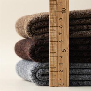 Men's Merino Wool <b>Socks</b> Thick Warm Terry Cloth Mid Calf Solid Color Winter Fleece Lined Thermo Keep Warm - Product Image 4