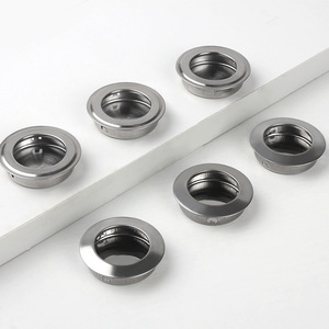Manija redonda invisible minimalista para puerta de armario, puerta corredera, acero inoxidable, fácil instalación - Product Image 2