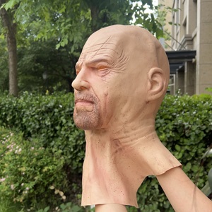 قناع تنكري للوجه بالكامل واقعي من اللاتكس، قناع رعب مخيف لرجل عجوز للهالوين، أقنعة حفلات - Product Image 3