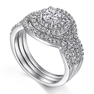 Bague de fiançailles et d'anniversaire classique en argent sterling 925 plaqué rhodium luxueux pour femmes, certifiée CMA - Product Image 2