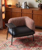 Fauteuil pivotant capitonné moderne, écologique et imperméable pour salon et bureau à domicile, usage de loisirs
