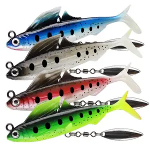 3 - 1 oz Shiner Minnow Lead Fishing Jigging Casting Spoon Lures