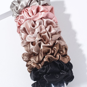 Coleteros <span class=keywords><strong>de</strong></span> Satén para Mujer, Suaves y Ligeros, Elásticos para Uso Diario, Paquete <span class=keywords><strong>de</strong></span> 6, 10 cm, para Cola <span class=keywords><strong>de</strong></span> Caballo, con Logotipo Personalizado, Venta al Por Mayor - Product Image 1