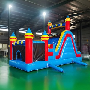 Castillo Inflable Comercial de 4 Torres con Tobogán Seco, Castillo Inflable Grande para Jardín, para Fiestas y Eventos, en Alquiler - Product Image 2