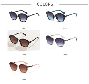 New Fashion Trend Ladies Outdoor Travel Show Uv Protection Polygon <b>Large</b> <b>Frame</b> Color Sunglasses - Product Image 5