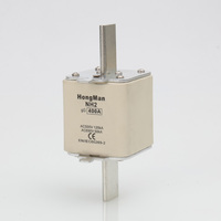Fusible Industrial de Bajo Voltaje NH2 Tamaño 2, 400A 500V 690V, Fusible de Cuchilla HRC para Sistemas Comerciales de Distribución de Energía Eléctrica