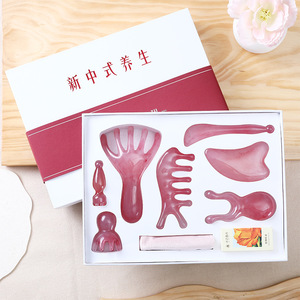 Coffret Cadeau Éveil de Vitalité : Ensemble de Masseurs Faciaux en Résine, Outils de Massage Manuels pour le Soin du Visage et de la Tête - Product Image 1