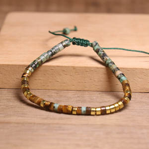 Bracciale in pietra naturale per le donne africano turchese occhio di tigre con perline treccia braccialetto di cristallo di guarigione gioielli raffinati per gli uomini - Product Image 5