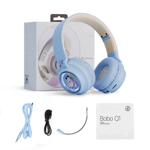 New Wireless Cartoon <strong>Earphones</strong> Over Ear Stereo Bluetooth5.3 <strong>Cute</strong> LED Headphones for Girls Headphone With Detachable Mic for Kids - Product Image 6