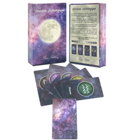 Cartes de tarot et d'oracle personnalisées avec logo imprimé, 310 g/m², motifs aléatoires univers et étoiles, cartes d'astrologie en papier - Marque