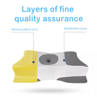 Oreillers en mousse à mémoire de forme pour les dormeurs sur le côté, le dos et le ventre, soulagement de la douleur et oreiller de lit ergonomique, housse amovible et lavable, maille respirante