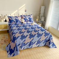 Neues Individuelles Rechtwinkliges Flaches Bettlaken-Set mit Bedrucktem Kissenbezug, Haushalts-Polyester-Spannbettlaken für Schlafzimmer, Großhandel