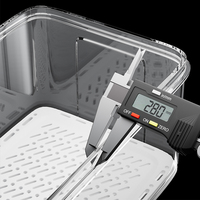 Boîtes de rangement alimentaire en plastique PET de qualité alimentaire, pliables, pour légumes, transparentes, pour organiser le réfrigérateur de la cuisine