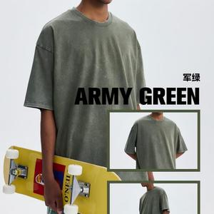 Camiseta Extra Grande Vintage para Hombre, 230g, 100% Algodón, Logotipo Personalizado, Camiseta Lavada de Alta Calidad, 17 Opciones de Color - Product Image 3