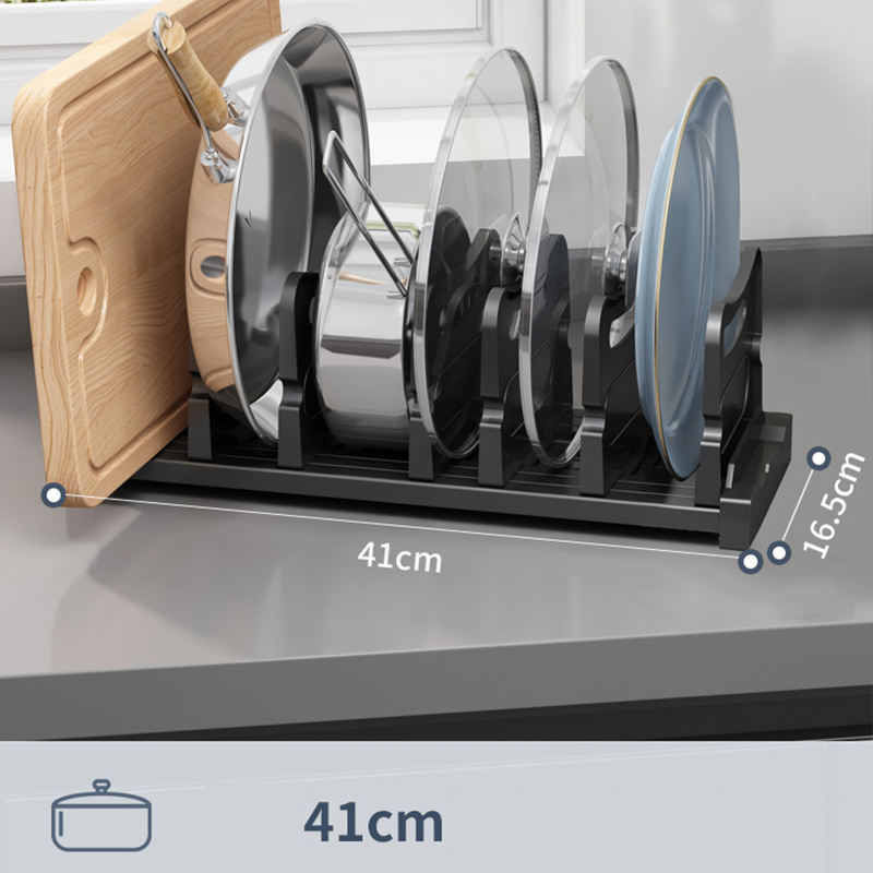 black 41cm pot cover rack