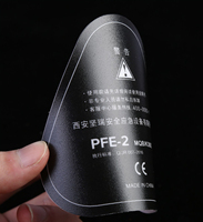 Étiquettes autocollantes personnalisées pour panneaux de commande d'équipement, en membrane PVC imperméable, avec adhésif 3M, gaufrées et débossées, de formes variées