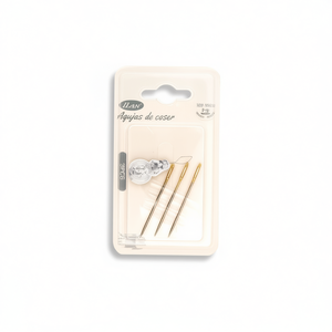 Aghi da cucito Ilan 3 pezzi placcati in oro per cucito a mano - Product Image 2