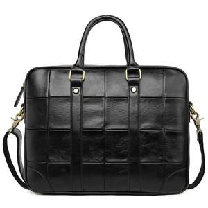 Moda Oficina Cremallera Rejilla Portátil <span class=keywords><strong>Parfois</strong></span> Negocios Delgado Maletín de cuero negro - Product Image 3