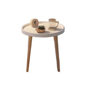2024 Hot Design Simples <span class=keywords><strong>Outdoor</strong></span> Pequena Mesa De Café Mesa Redonda De Madeira Maciça para Varanda Sofá ou Restaurante Uso