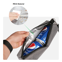 Sac isotherme imperméable en aluminium avec motif de lettres et logo personnalisé pour canettes de bière, boissons et cola