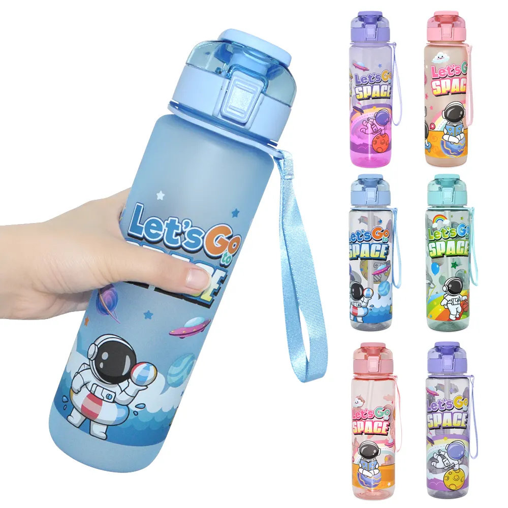 Vente en gros 1000ML Astronaute Givré 1 Ltr Bouteille d'eau Vente de plantes personnalisée Bouteille d'eau la plus populaire pour les enfants