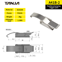 TANJA A41-3 Flexible et Amortissement Bascule Verrou En Acier plaqué de Zinc Tiroir Boîte À Outils Dessiner Gâche
