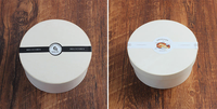 Boîte à gâteau ronde en bois avec logo personnalisé, best-seller en gros, 3/4/5/6//7/8 pouces, boîte cadeau portable pour cheesecake, pour ranger les desserts