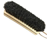Brosse de nettoyage en crin de cheval mélangé DOM XY2025MM avec manche en hêtre FSC, outil de nettoyage automobile