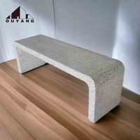 QUYANG meubles modernes personnalisés décoration de la maison salon Table d'appoint socle en marbre naturel banc tabouret en pierre siège