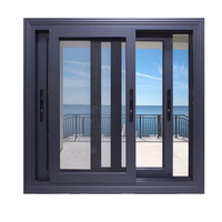 Porte et fenêtres coulissantes en aluminium au design moderne, cadre en alliage d'aluminium avec mécanismes de fenêtre coulissante