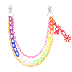 Chaîne de taille en acrylique colorée avec pendentif chapeau de Noël et bonbon pour femme, accessoire de mode pour les fêtes - Product Image 5
