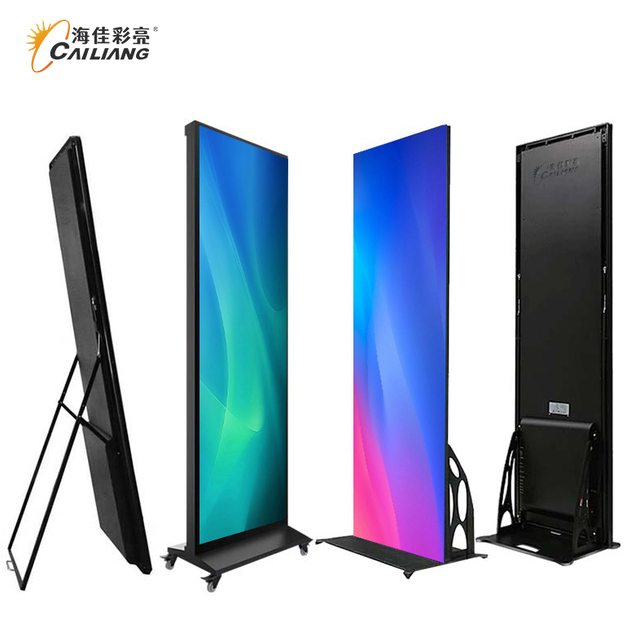 CAILIANG 640x1920mm Full-Color LED Display D1.53 D1.86 D2.0 D2.5 D3 D4 Stand Poster Screen Wifi Control Digital Poster Screen