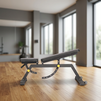 Banc de musculation stable et antidérapant, réglable, large, en acier robuste, inclinable, déclinable, plat, pour la musculation à domicile, la salle de sport, l'entraînement de force