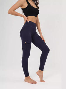 High <b>Waist</b> Butt Lifting Yoga Leggings with Flip Pockets Tummy Control Full Length Workout <b>Cargo</b> <b>Pants</b> for Women - Product Image 4