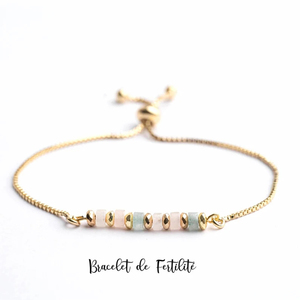 Pulsera <span class=keywords><strong>de</strong></span> <span class=keywords><strong>fertilidad</strong></span> Regalo para mamá <span class=keywords><strong>piedra</strong></span> lunar cuarzo rosa aguamarina cuentas pulsera embarazo ajustable - Product Image 6