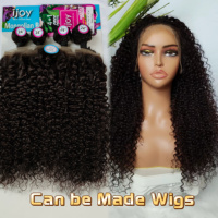 KEMY HAIR Vente en Gros Mèches de Cheveux Humains Raides Avec Perruque Avant en Dentelle HD 13*4 à Mélange Naturel pour Femmes Noires