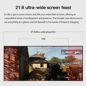จอคอมพิวเตอร์ LCD ขนาด 34 นิ้ว 180Hz 4K Ultra Wide HDR ดีไซน์สำหรับสำนักงานและเล่นเกม รูปทรงโค้ง - Product Image 2
