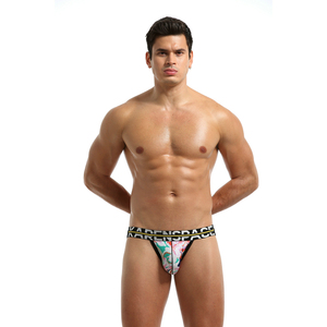 Popular Promotional Open Back Custom Printed Pattern High Quality <strong>Mens</strong> <strong>Thong</strong> Brief - Product Image 2