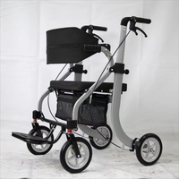 Chariot de courses tout-en-un en aluminium, déambulateur pour personnes âgées avec réglage en hauteur