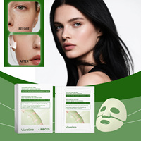 Masque facial en feuille Viareline Cactus pour nettoyer les pores, tous types de peaux, éclaircissant, blanchissant, hydratant, en gros, en boîte