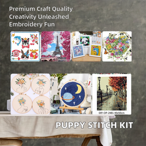 Nuova serie di animali <span class=keywords><strong>a</strong></span> <span class=keywords><strong>punto</strong></span> <span class=keywords><strong>croce</strong></span> Kit ricamo fatto da te-grazioso cucciolo di soggiorno Foyer decorazione camera da letto include uso massone in tessuto - Product Image 6
