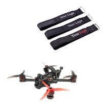Sangle de batterie LiPo réglable en velcro, étanche et écologique, avec anneau en D métallique pour drones de course FPV