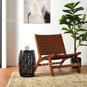 Solar Iron Patio <b>Stool</b> With Led Light Outdoor <b>Garden</b> Bench Contemporary Design Durable Metal Furniture - Product Image 2