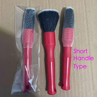 Juego de 3 Cepillos de Limpieza para Autos, Cepillo de Detalle para Lavado de Autos con Cerdas Suaves y Duras, Tipos de Cerdas para Detallado Interior