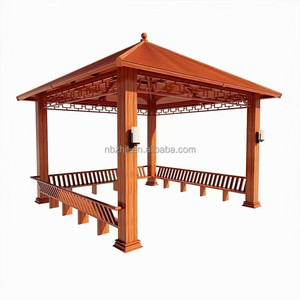 Pátio residencial Paisagem Corredor Metal Aluminum Alloy Frame Park Pavilion
