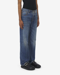 YKMOZI personnalisable Goth Street Style Baggy Jeans hommes Designer Hip Hop coupe ample pantalon brodé techniques droite jambe large - Product Image 3