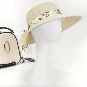 หมวกปีกกว้างสไตล์ใหม่ ทำจากเส้นใยราฟเฟีย เหมาะสำหรับผู้ชายและผู้หญิง ใช้สำหรับตกปลา กันแดด ใส่เที่ยวฤดูร้อน ใส่ลำลองไปชายหาด พร้อมริบบิ้น - Product Image 4