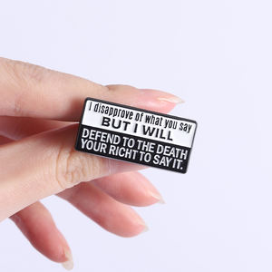 Broches de Esmalte con <span class=keywords><strong>la</strong></span> Leyenda '<span class=keywords><strong>Libertad</strong></span> de Expresión', 'Desconforme con lo que Dices', Broche, Insignia de Solapa, Joyería, Regalo, Venta al por Mayor - Product Image 4